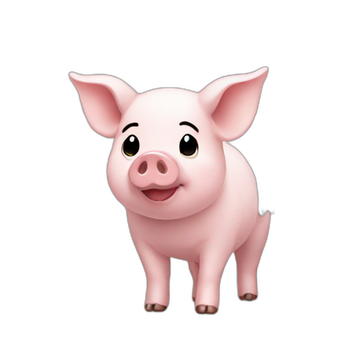 A TOK emoji of a pig with angel wings