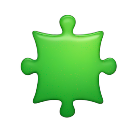 A TOK emoji of a green puzzle