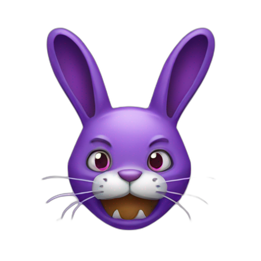 A TOK emoji of a scary purple rabbit