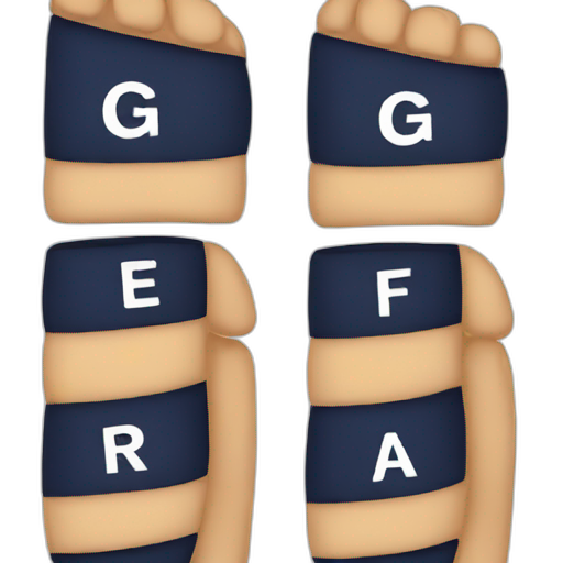 A TOK emoji of a hand spelling g