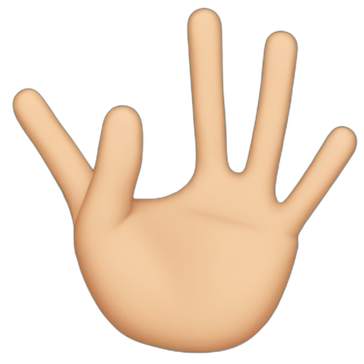 A TOK emoji of a hand in the shape of g