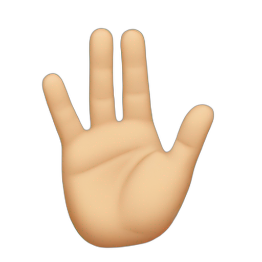 A TOK emoji of a fingers in the shape of g