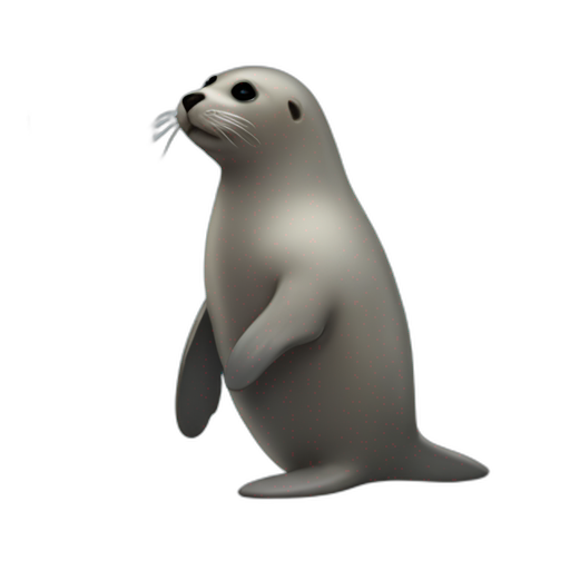 A TOK emoji of a one real seal complete body