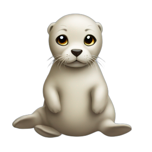 A TOK emoji of a one real seal complete body