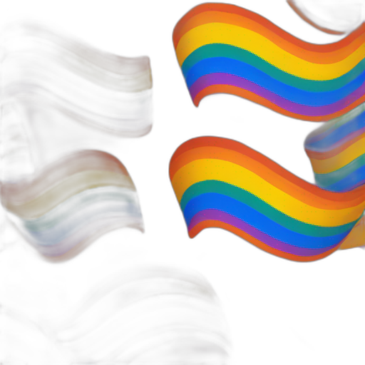 A TOK emoji of a rainbow flag