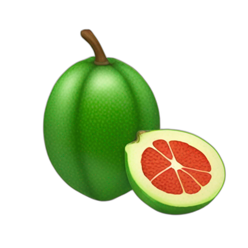 A TOK emoji of a goyave fruit