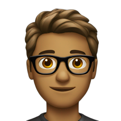 A TOK emoji of a young guy with specs