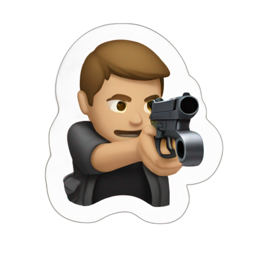A TOK emoji of a shooting+gun