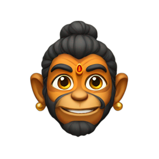 A TOK emoji of a lord hanuman