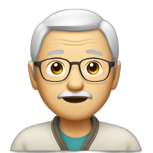 A TOK emoji of a chinese old man