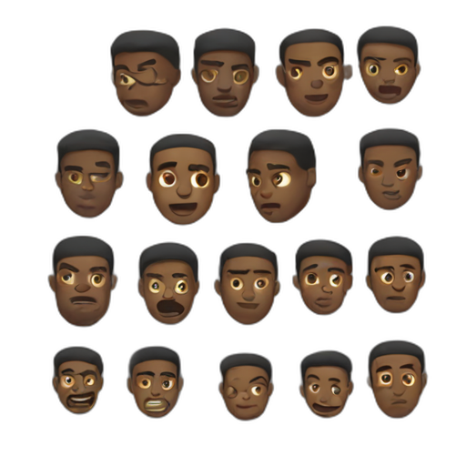 A TOK emoji of a strong black guy