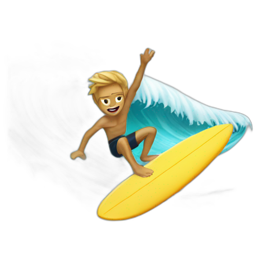 A TOK emoji of a surfer