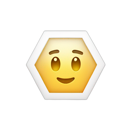 A TOK emoji of a hexagon in google noto color emoji