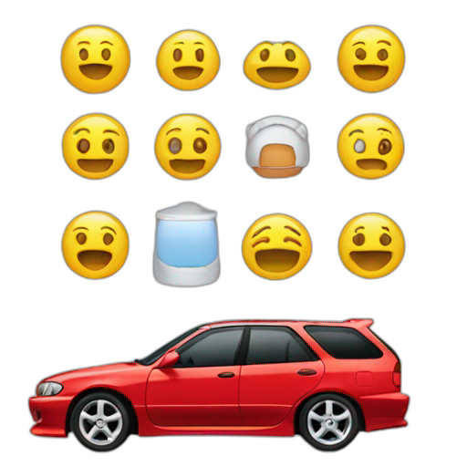 A TOK emoji of a toyota altezza wagon