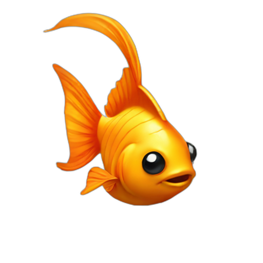 A TOK emoji of a gold fish reading book