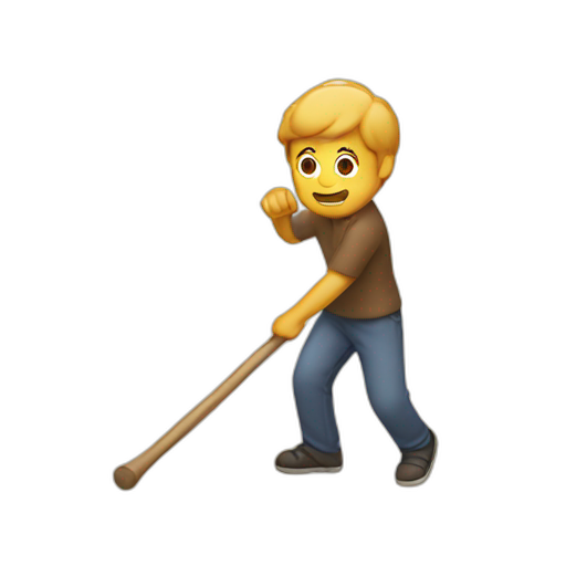 A TOK emoji of a person holding a stick