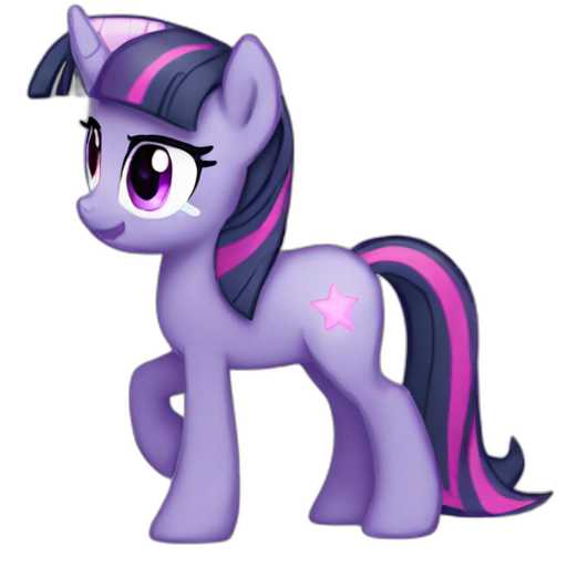 A TOK emoji of a twilight sparkle pony fullbody