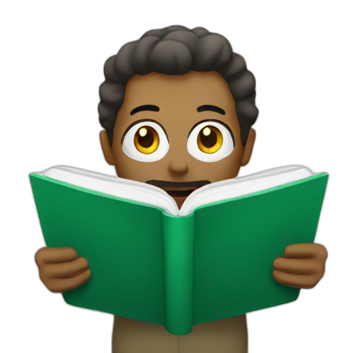 A TOK emoji of a green book emoji