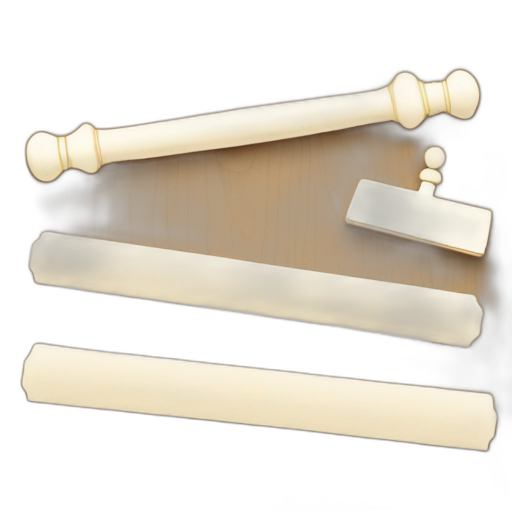 A TOK emoji of a judge's gavel made of white wood