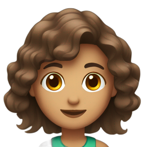 A TOK emoji of a brazilian boy and wavy brown hair girl