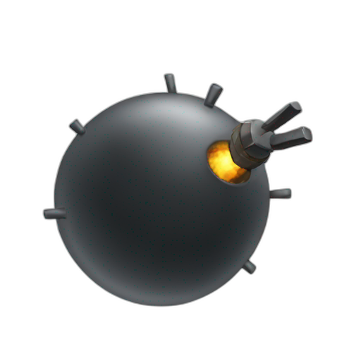A TOK emoji of a bomb